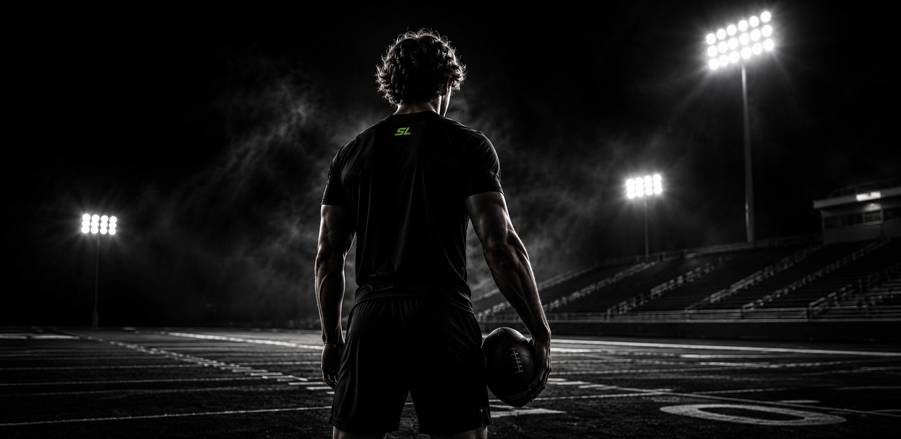Athlete silhouette walking out of the tunnel