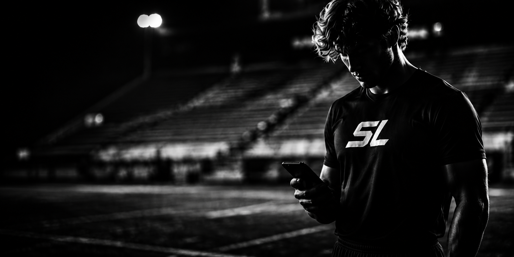 Athlete reviewing recruiting profile