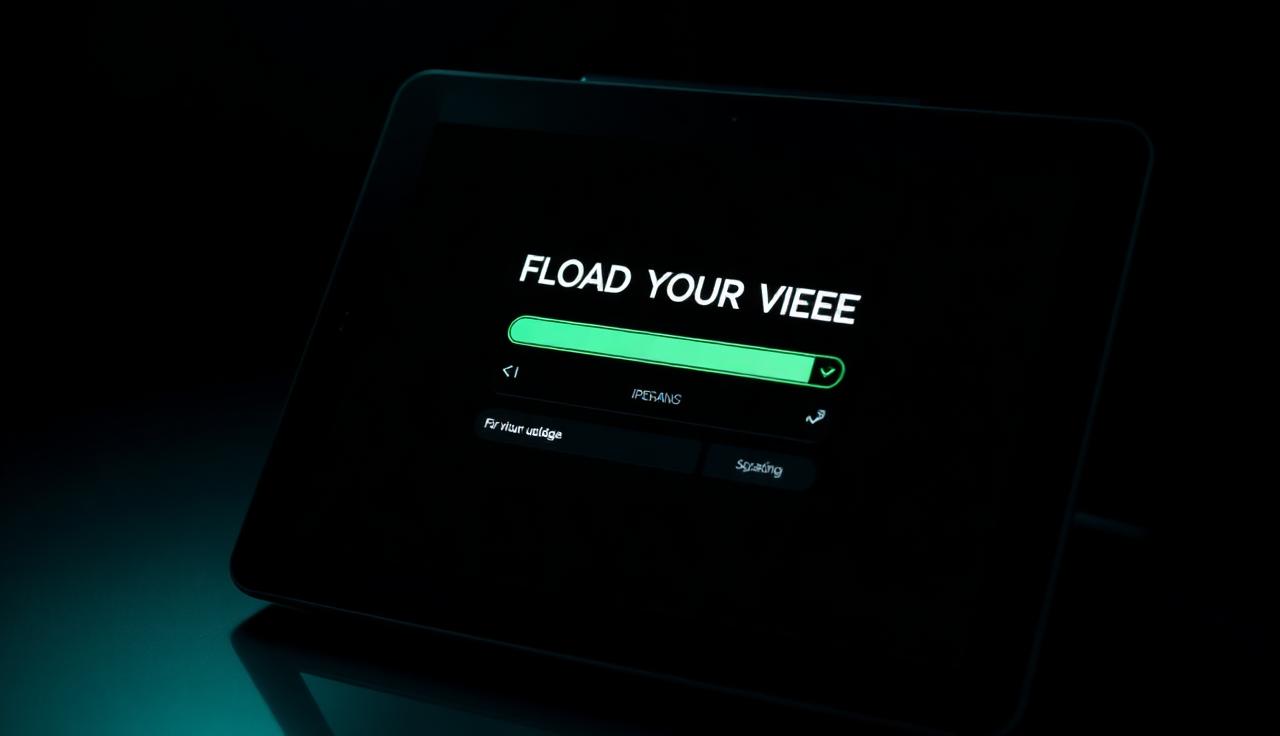 Tablet showing the Specialist Lab upload progress UI